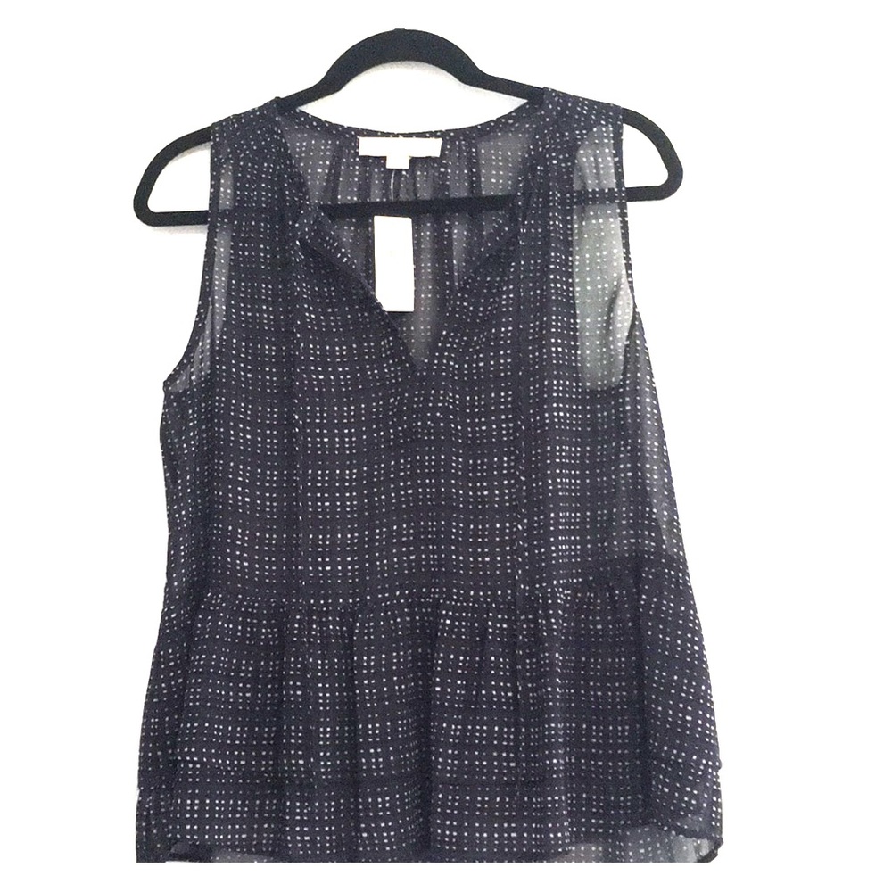 LOFT Sleeveless Purple Sheer Top - Picture 2 of 4